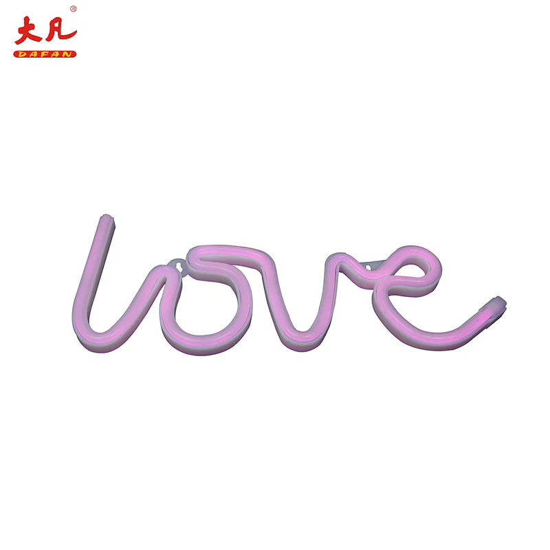 Love shape wholesale led neon open sign festival decoration shop open closed sign