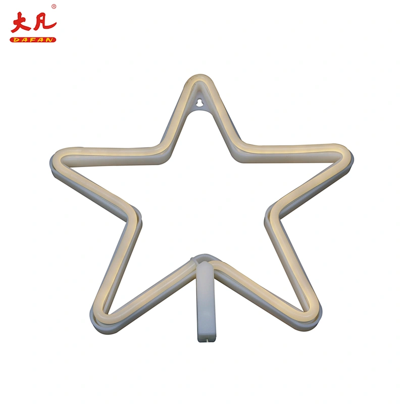 热卖五角星装饰灯霓虹灯标志灯usb＆电池供电led霓虹灯绳灯
