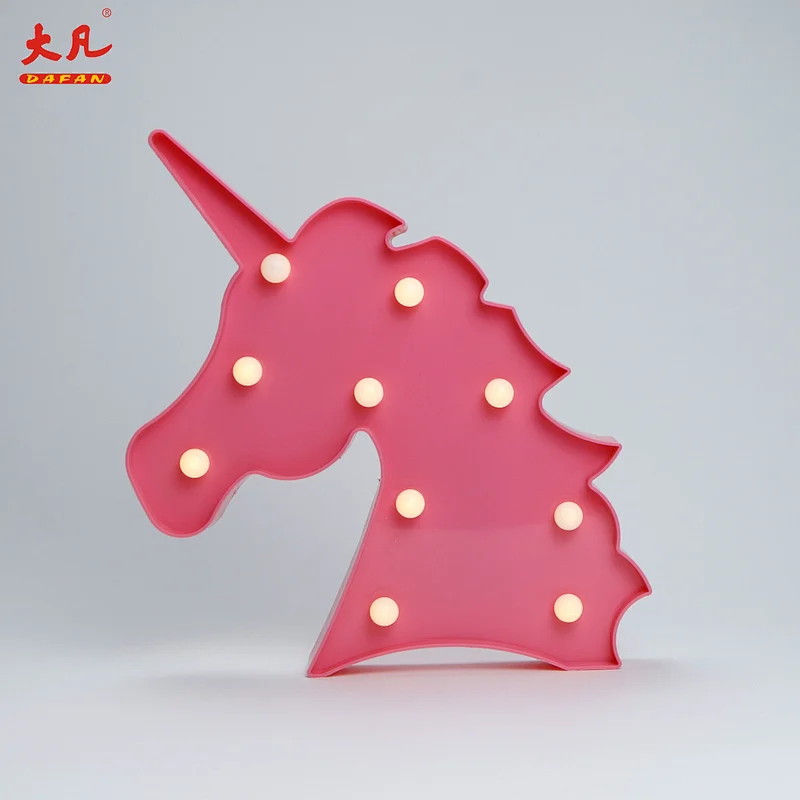 Christmas decoration clear plastic marquee baby lamp unicorn marquee light marquee wedding