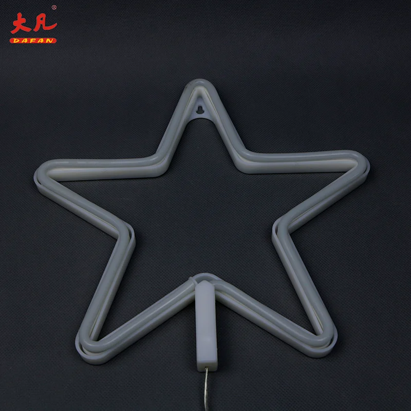 hot sell star decoration light neon sign light usb&battery powered led neon rope light