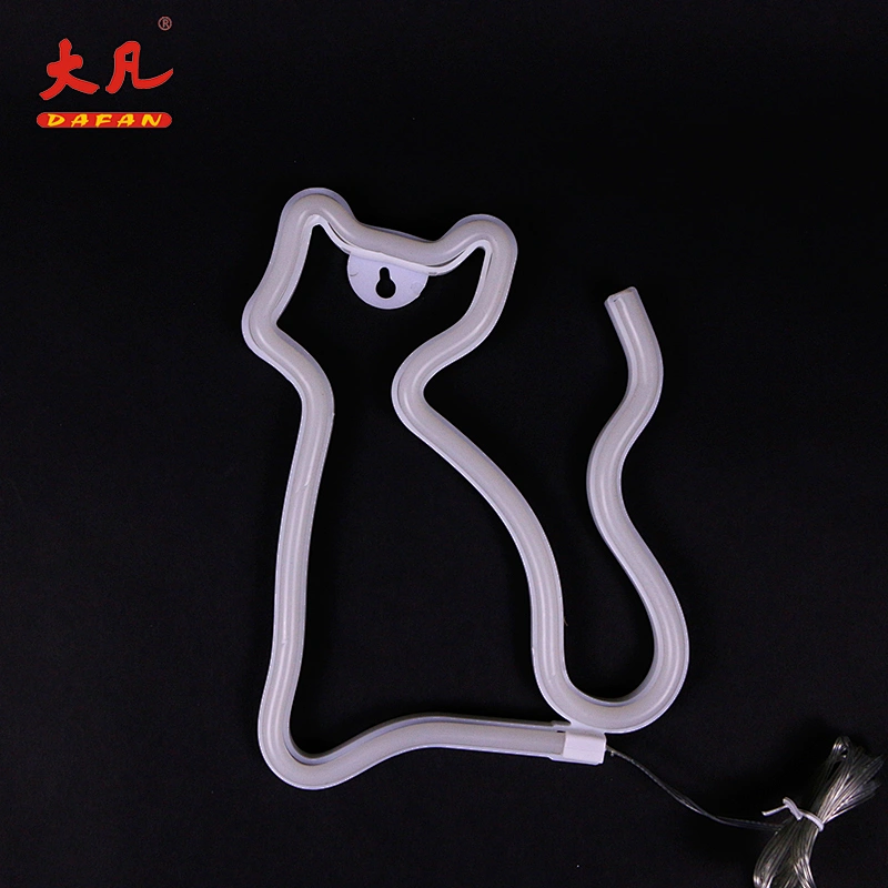 猫形霓虹灯装饰圣诞灯usb电池霓虹灯招牌家居照明