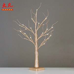 wholesale high grade dusting preparation led artificial yard room tree waterproof birch led indoor Christmas tree lights