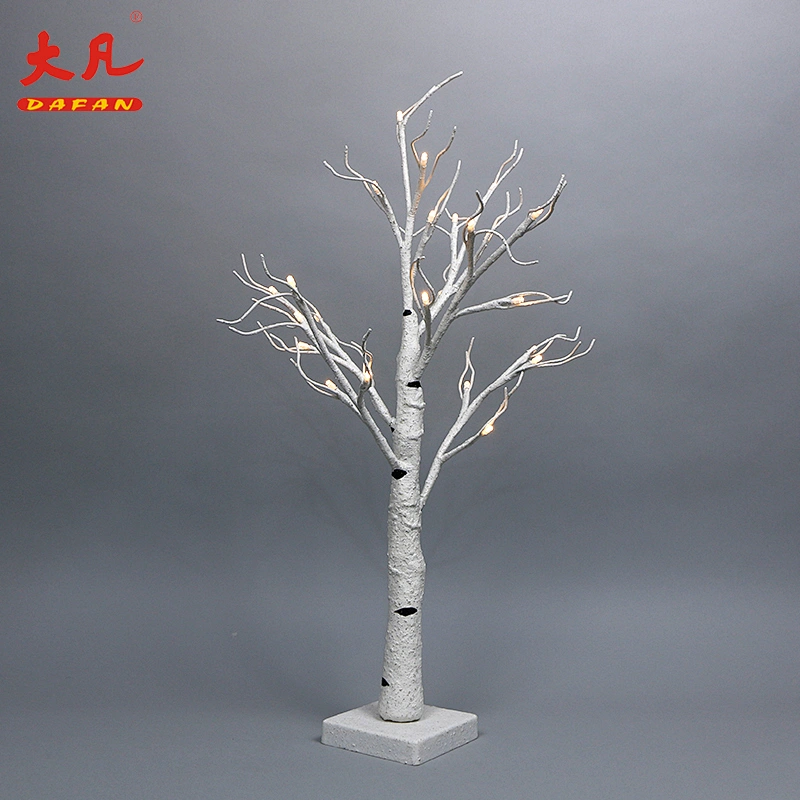 60cm usb battery Christmas decoration light tree white birch lantern illuminant tree lamp waterproof outdoor tree light