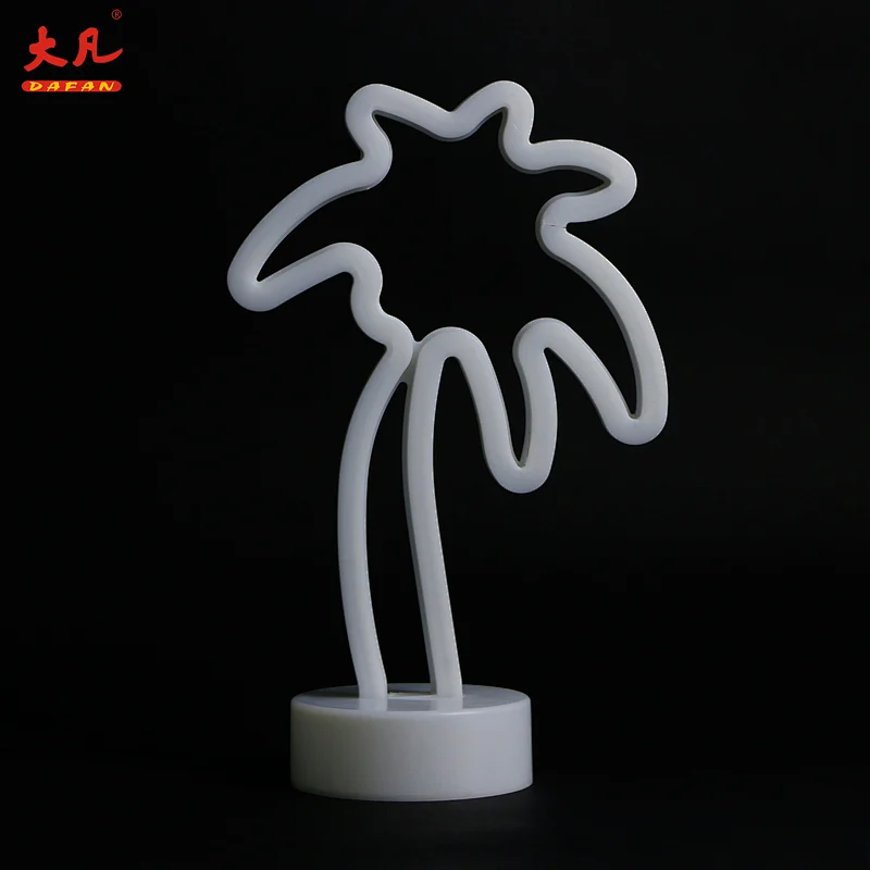 best sell Christmas new coconut tree lamp battery led neon light decoration USB lamp neon table light indoor