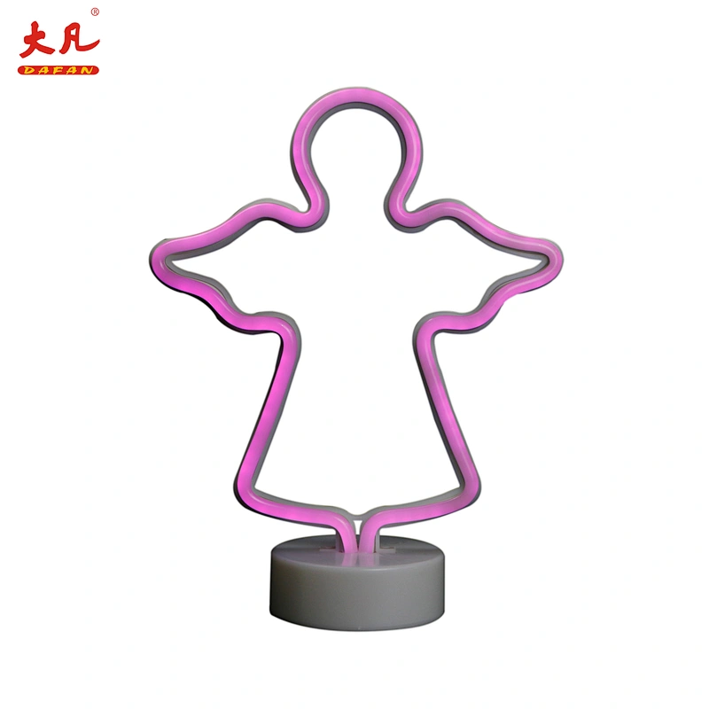 angel shape led light room table lamp led battery operated lamps usb neon signs