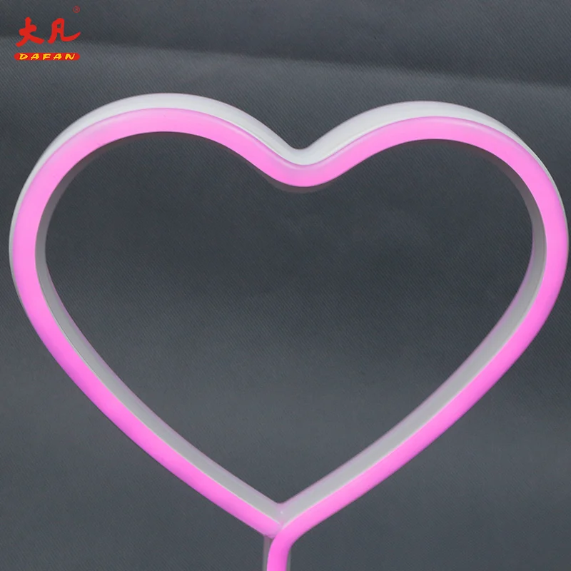 love shape led marquee neon table light decoration usb lamp neon led sign for party wedding