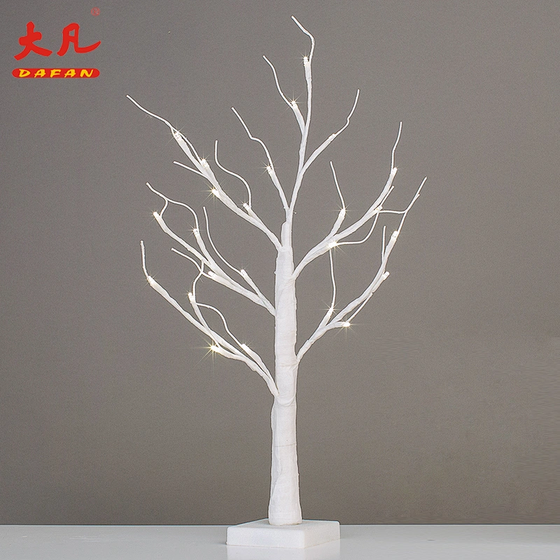 wholesale high grade dusting preparation led artificial yard room tree waterproof birch led indoor Christmas tree lights