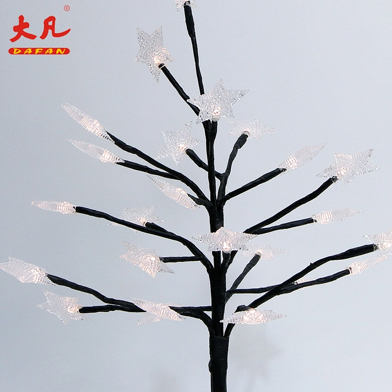 star shape flower tree battery led light decoration table lamp beautiful led birch tree decoration tree pot