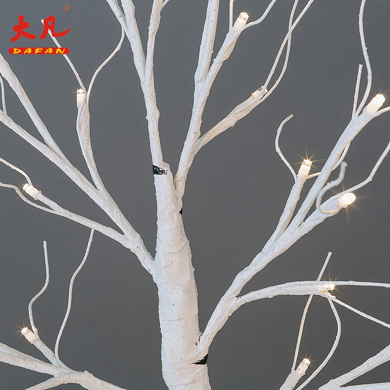 60cm usb battery Christmas decoration light tree white birch lantern illuminant tree lamp waterproof outdoor tree light