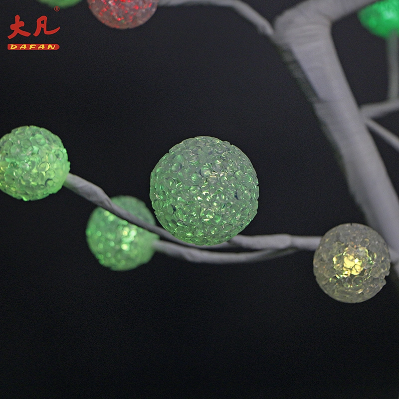 hollow out color changing artificial tree branches led big light ball outdoor plastic ball light