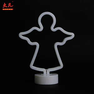 天使造型led灯室灯台led电池供电灯usb霓虹灯
