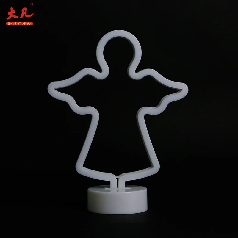 angel shape led light room table lamp led battery operated lamps usb neon signs