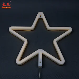 hot sell star decoration light neon sign light usb&battery powered led neon rope light