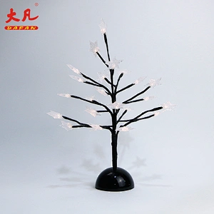 star shape flower tree battery led light decoration table lamp beautiful led birch tree decoration tree pot