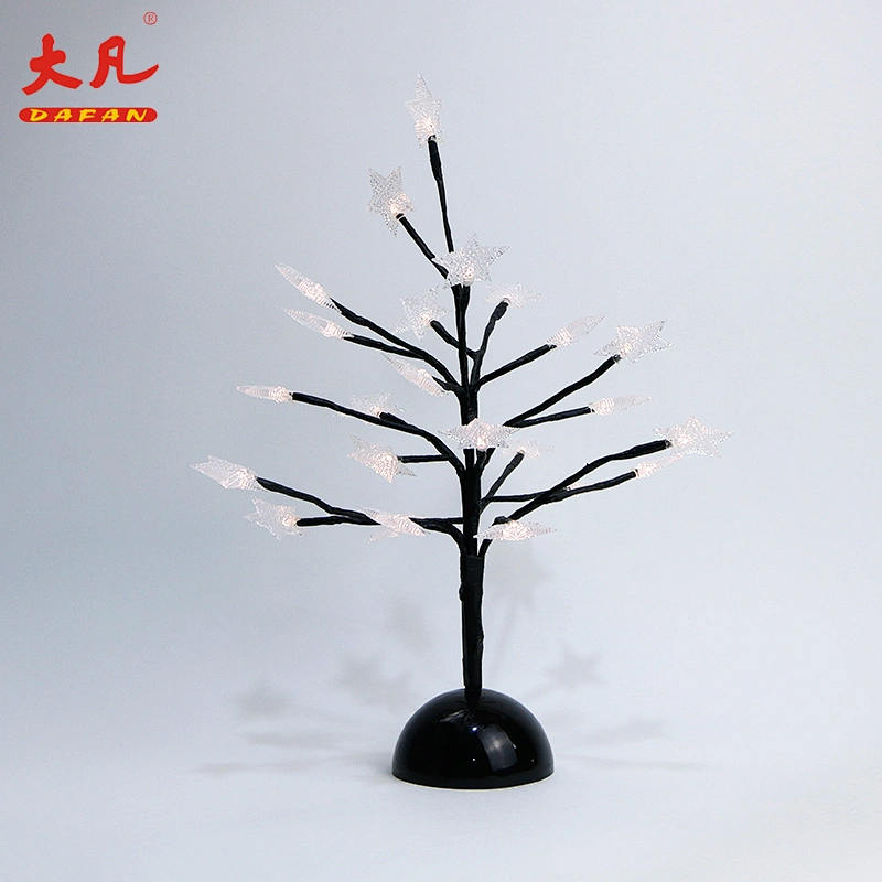 star shape flower tree battery led light decoration table lamp beautiful led birch tree decoration tree pot