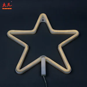 热卖五角星装饰灯霓虹灯标志灯usb＆电池供电led霓虹灯绳灯