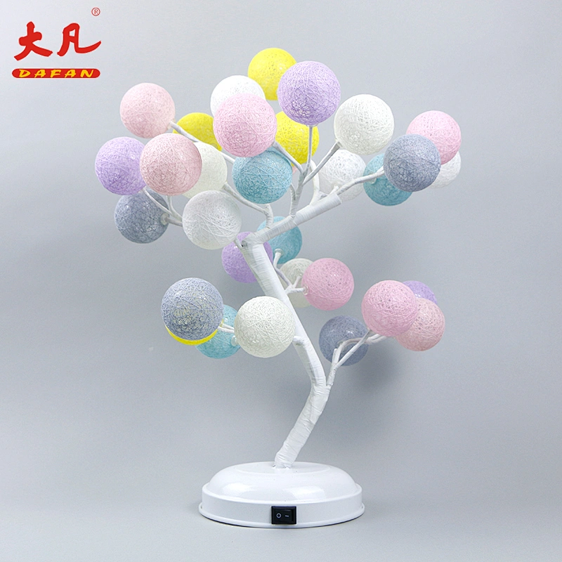 32 LED桌面树灯棉球盆景树灯圣诞树灯