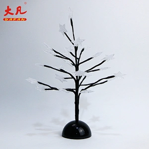 star shape flower tree battery led light decoration table lamp beautiful led birch tree decoration tree pot