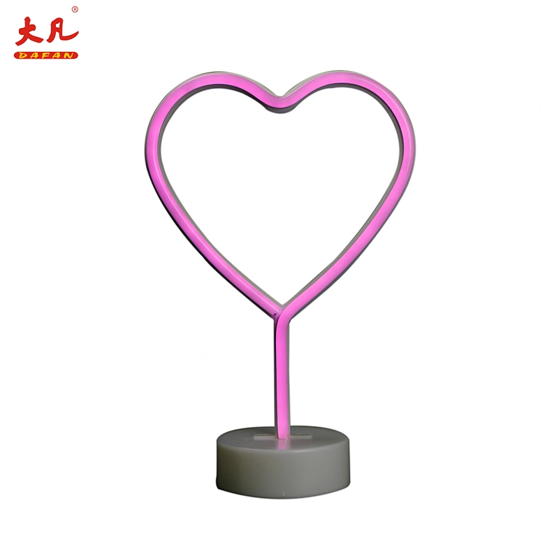 love shape led marquee neon table light decoration usb lamp neon led sign for party wedding