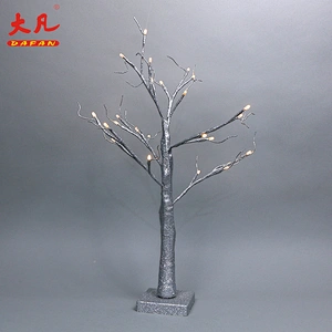 wholesale high grade dusting preparation led artificial yard room tree waterproof birch led indoor Christmas tree lights