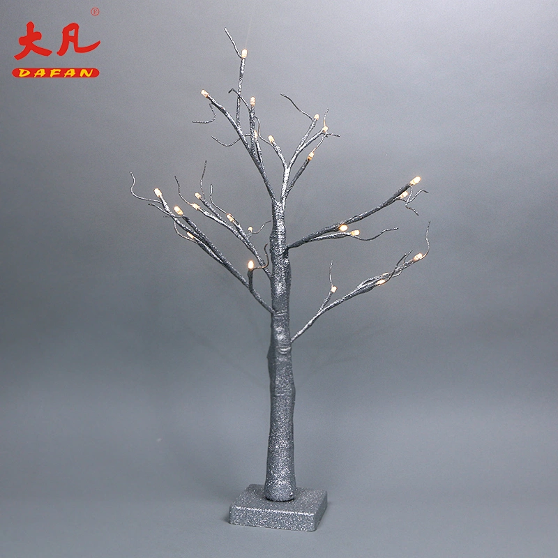 wholesale high grade dusting preparation led artificial yard room tree waterproof birch led indoor Christmas tree lights