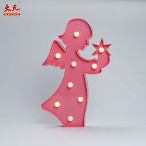 天使房间灯节圣诞节装饰字幕装饰字幕婚礼灯字母板led塑料灯