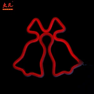 Best sale neon battery night light led bell festival decorative lights neon sign