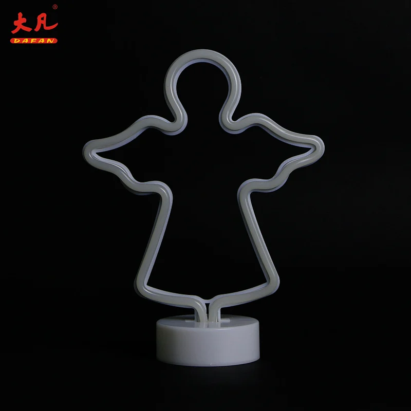 angel shape led light room table lamp led battery operated lamps usb neon signs