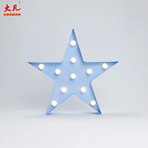 Star plastic light led Christmas decoration led plastic panel light pvc marquee marquee light letters for wedding