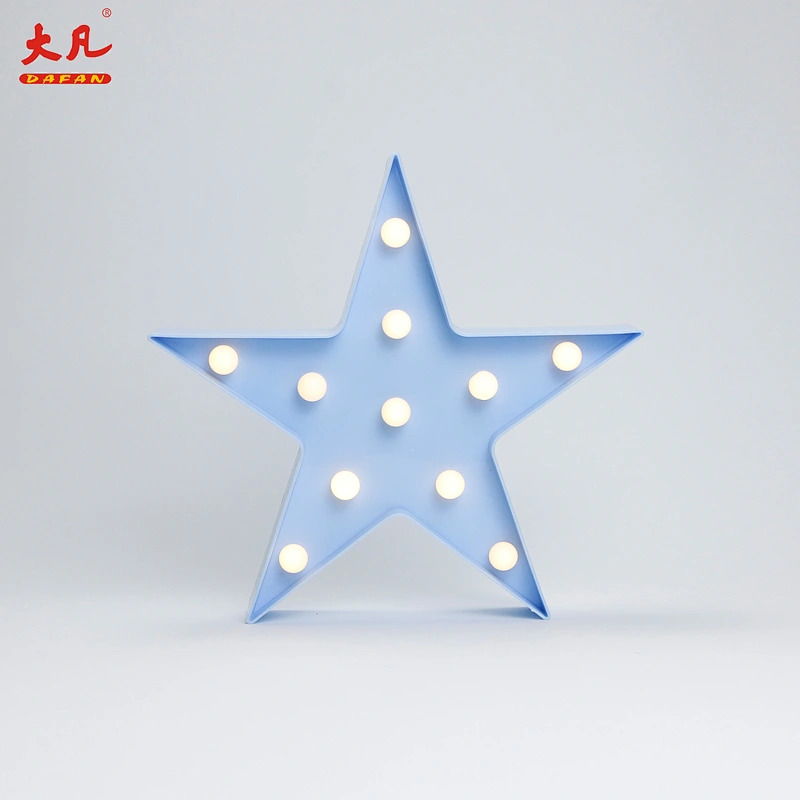Star plastic light led Christmas decoration led plastic panel light pvc marquee marquee light letters for wedding