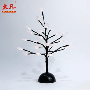 star shape flower tree battery led light decoration table lamp beautiful led birch tree decoration tree pot