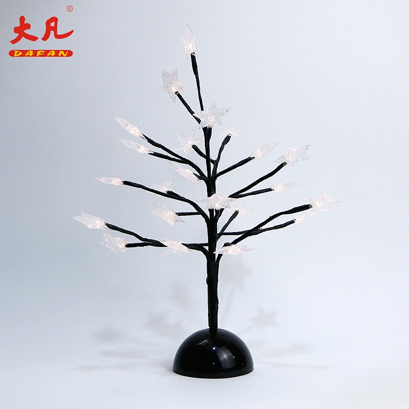 star shape flower tree battery led light decoration table lamp beautiful led birch tree decoration tree pot