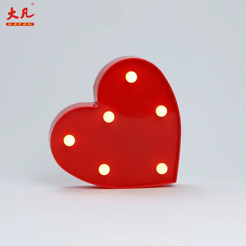 Heart indoor lamp cheap table lamp battery operated room light table decoration wedding marquee