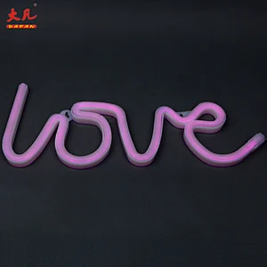 Love shape wholesale led neon open sign festival decoration shop open closed sign