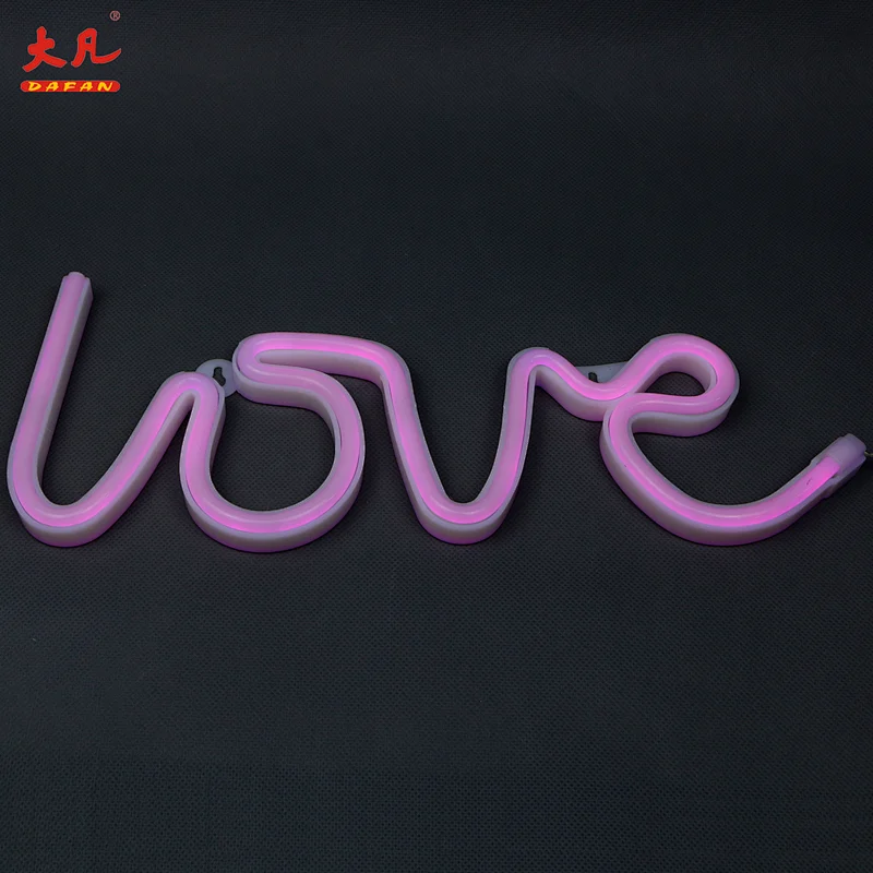 Love shape wholesale led neon open sign festival decoration shop open closed sign