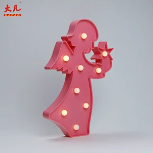 天使房间灯节圣诞节装饰字幕装饰字幕婚礼灯字母板led塑料灯