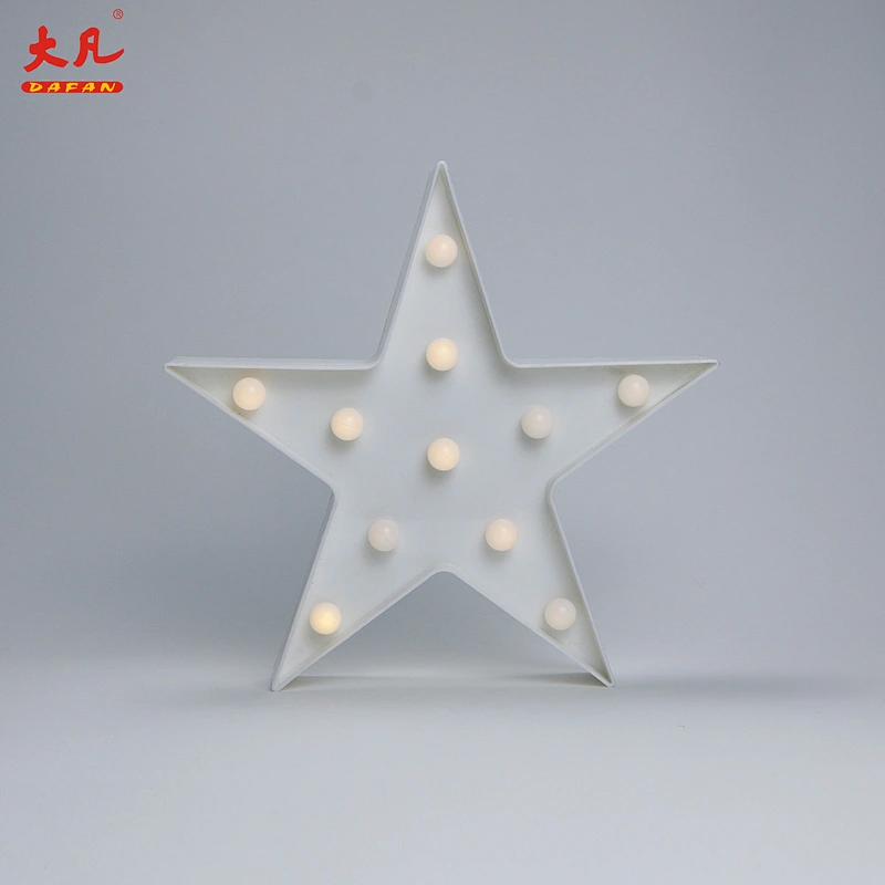 Star plastic light led Christmas decoration led plastic panel light pvc marquee marquee light letters for wedding