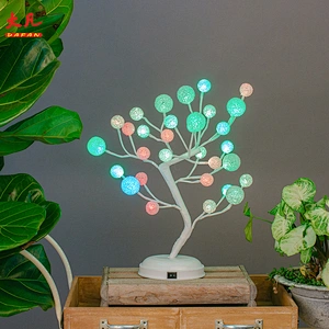 hollow out color changing artificial tree branches led big light ball outdoor plastic ball light