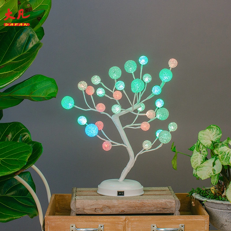 hollow out color changing artificial tree branches led big light ball outdoor plastic ball light