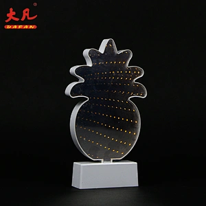 3D pineapple mirror animal shape led decorative children night tunnel lamp usb & battery infinity party light