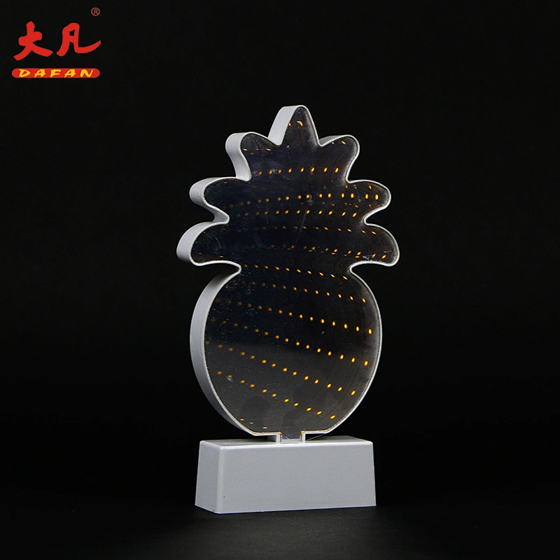 3D pineapple mirror animal shape led decorative children night tunnel lamp usb & battery infinity party light