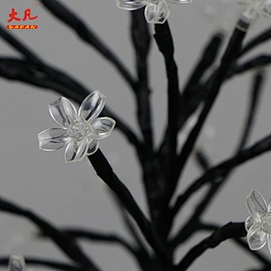 decoration battery plastic led artificial cherry blossom bonsai flower simulate tree lights