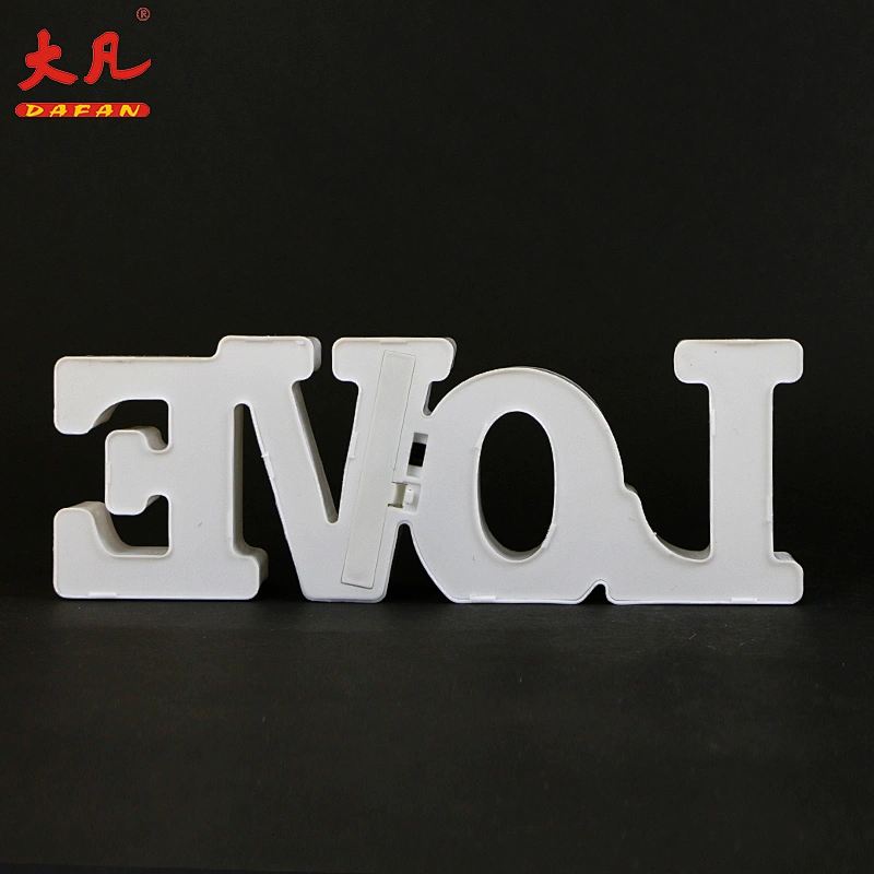 love shape 3d led alphabet letter plastic marquee battery lighting led