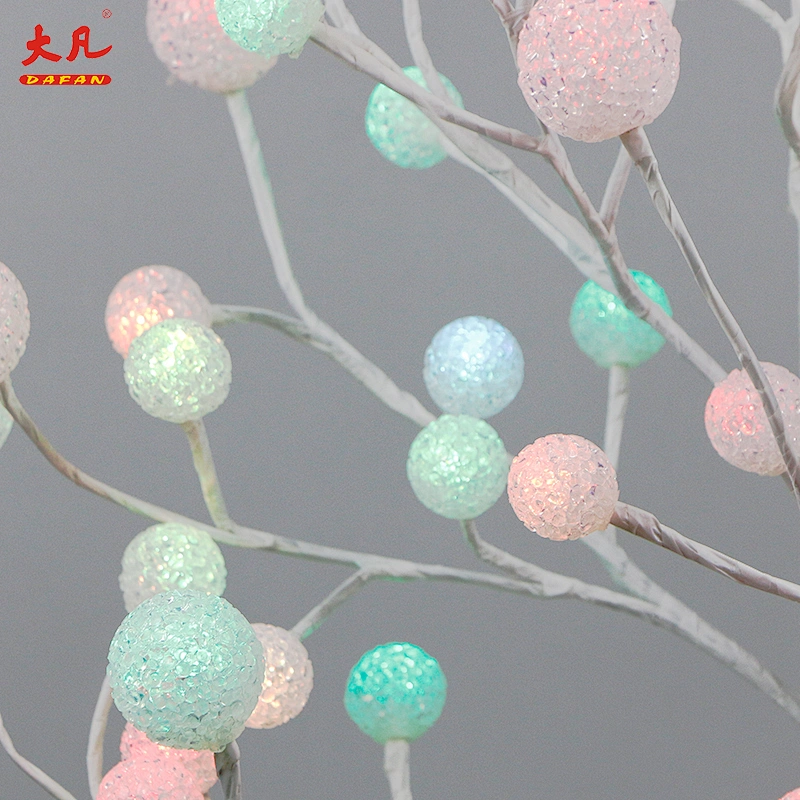 90cm hot sale room decoration artificial Christmas wedding room led outdoor branch ball tree light lamp