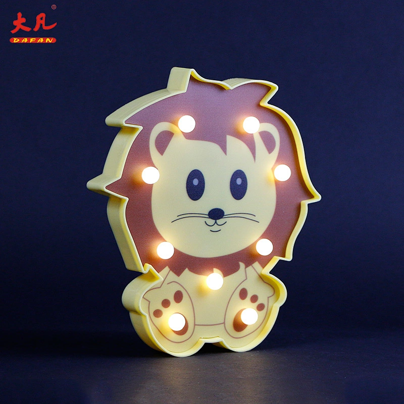lion shape decorative children room table lighting led letter marquee board light signs