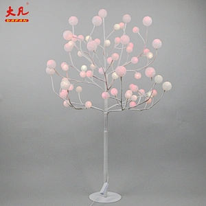 90cm hot sale room decoration artificial Christmas wedding room led outdoor branch ball tree light lamp