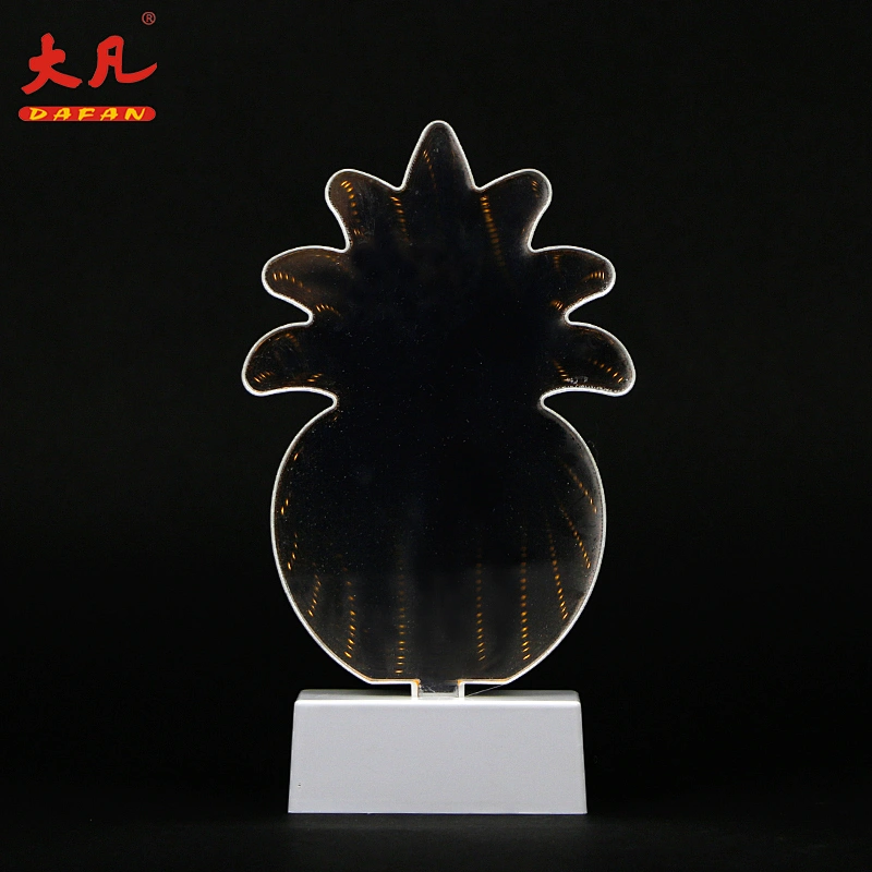 3D pineapple mirror animal shape led decorative children night tunnel lamp usb & battery infinity party light