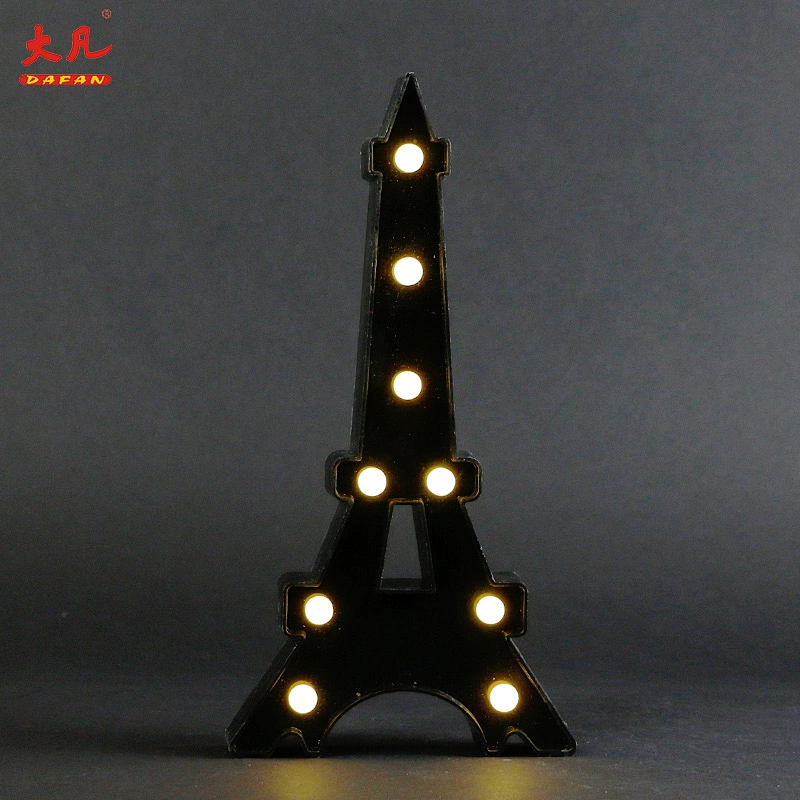 tower shape	decorative battery party marquee letter board led plastic wedding room table light