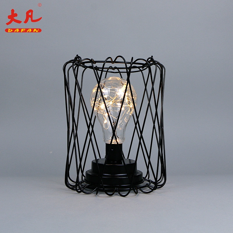 led灯泡房间灯圣诞装饰led仿古铁笼吊灯带吊绳