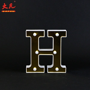 H hot sale letter board plastic decorative word light customize factory led battery lights